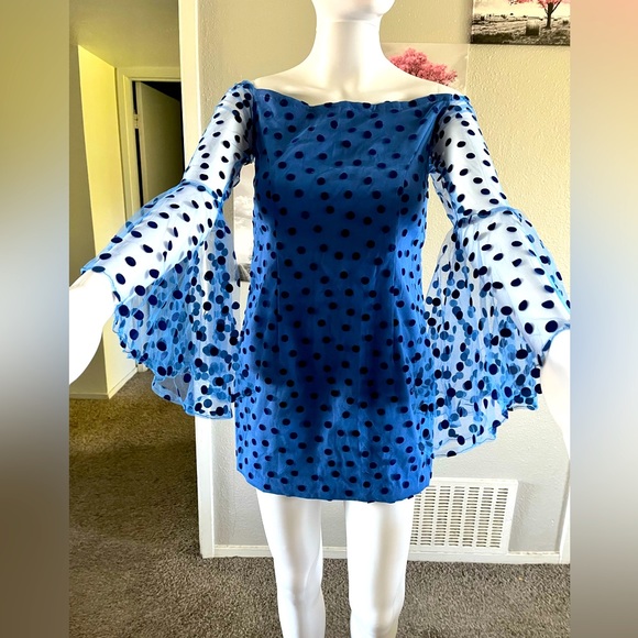 Dresses & Skirts - Navy blue dress,long sleeve,party dress,sexy dress,short dress, handmade dress